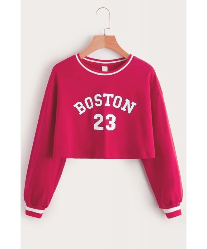 Boston raspberry crop sweatshirt
