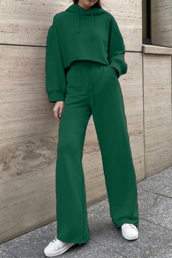 Set of 2 - Evergreen Crop Hoodie with pant