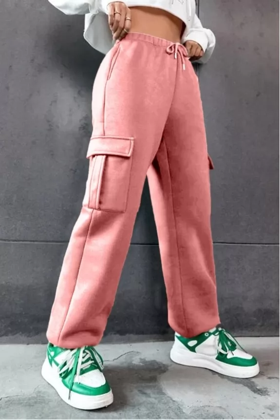 Candlelight Peach Winter Joggers