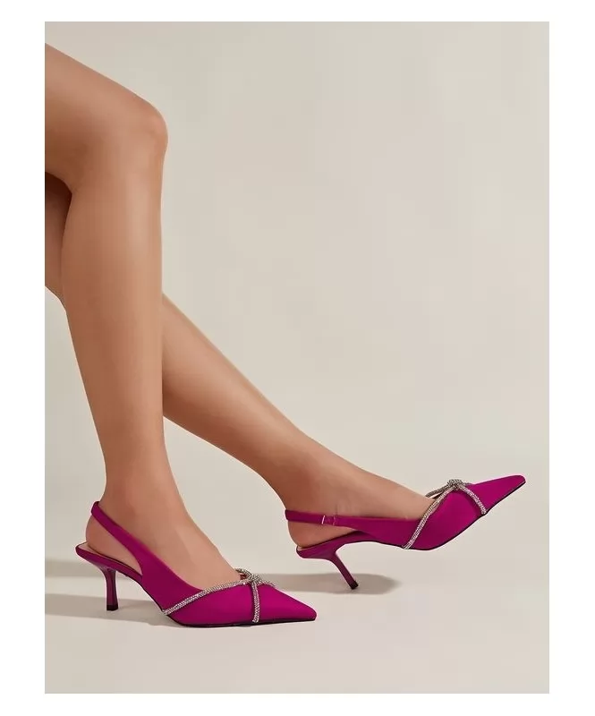 Hot pink glitter heel