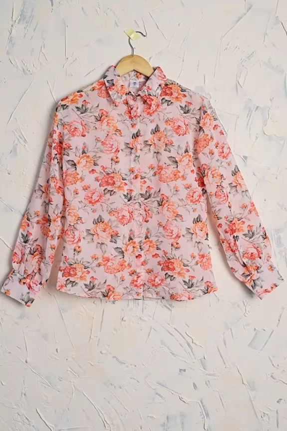 Floral Printed Georgette Shirt