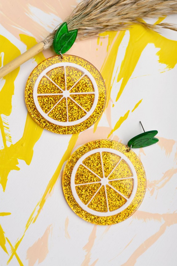Lemon Funky Earrings