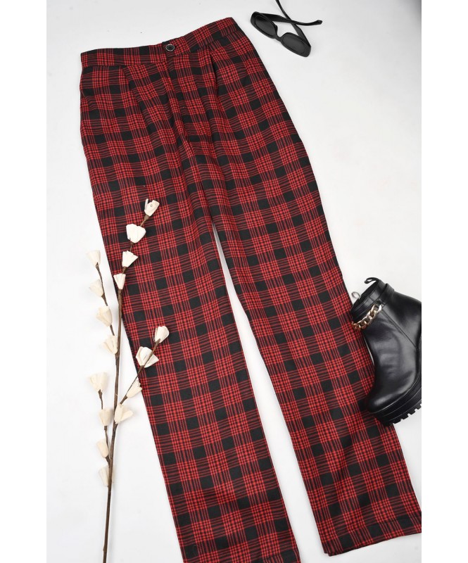 Red Checked Trouser