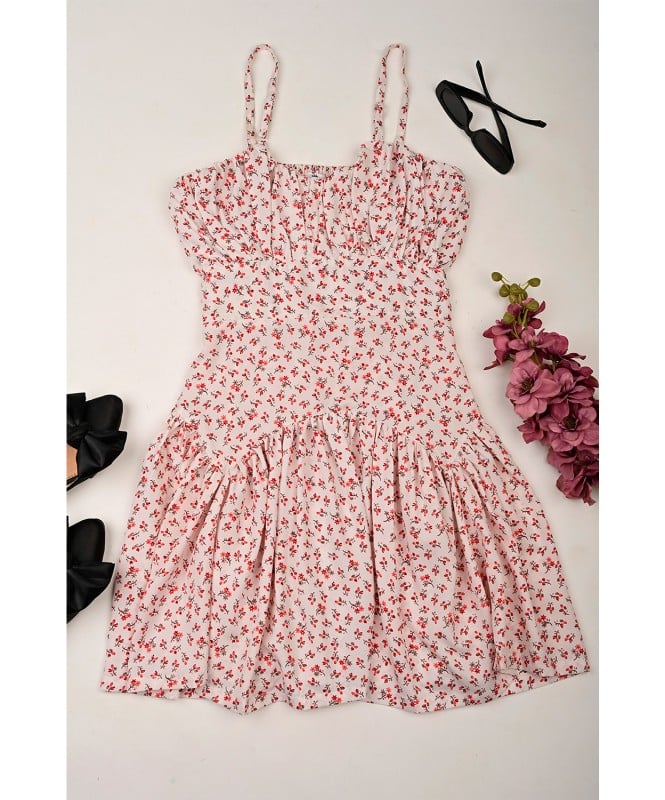 Ditsy Floral Print Mini Dress