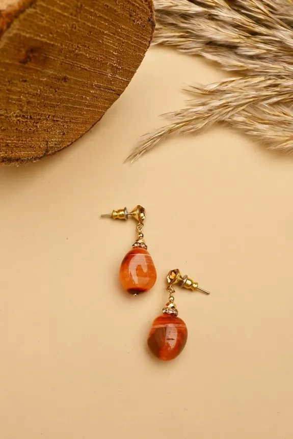 Brown Shell Earrings