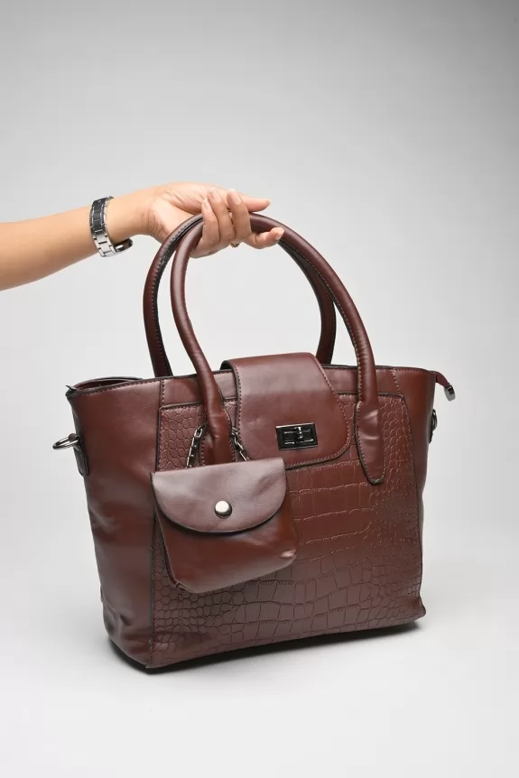 Graceful maroon handbag with sling