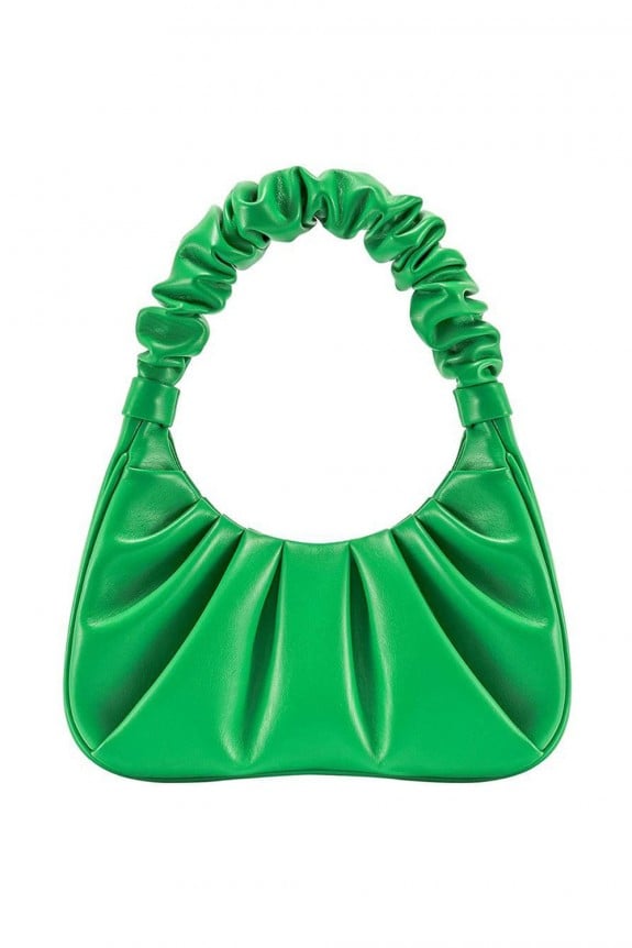 Green scrunchie shoulder bag