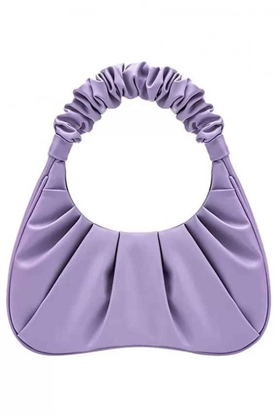 Lavender scrunchie shoulder bag