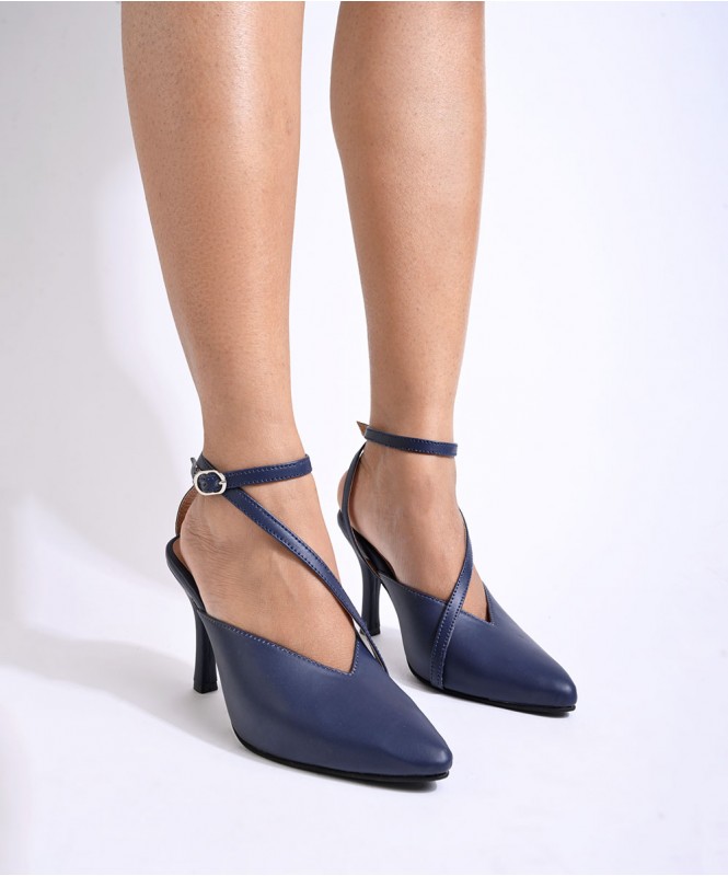 Dark blue beauty heels