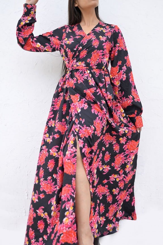 Floral Print Long Maxi Dress