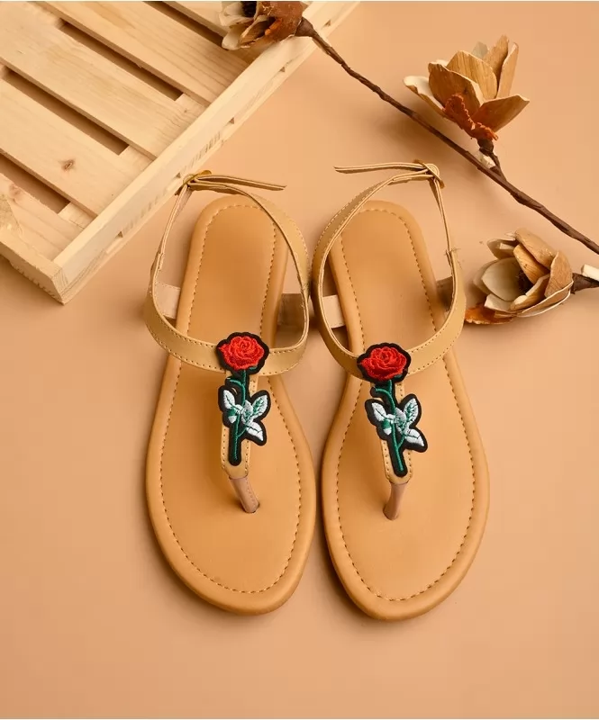 Summer T-strap flats
