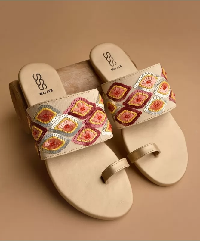 Sequin in petal flats