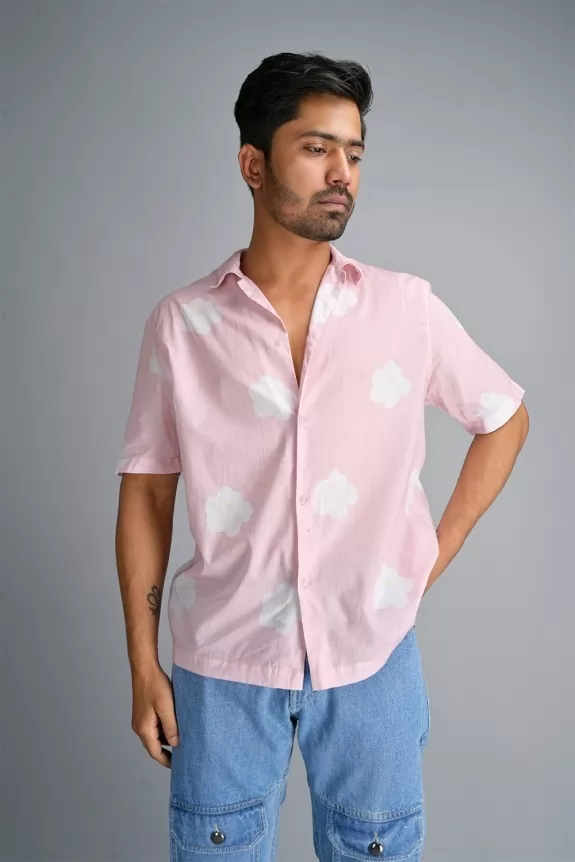 Regular Fit  Flowers  Print Shirt