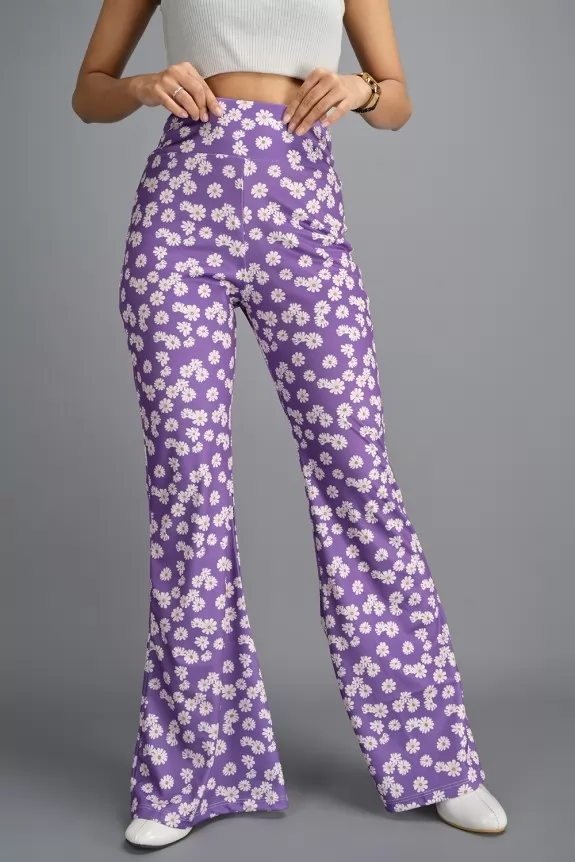 Flared Floral Printed Trouser 