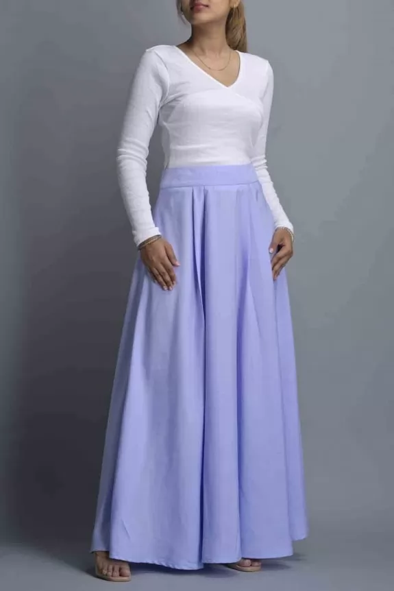 Long wrap flare skirt shop