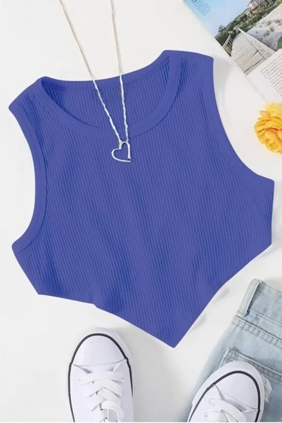Tank Top  With V-Styled Hem