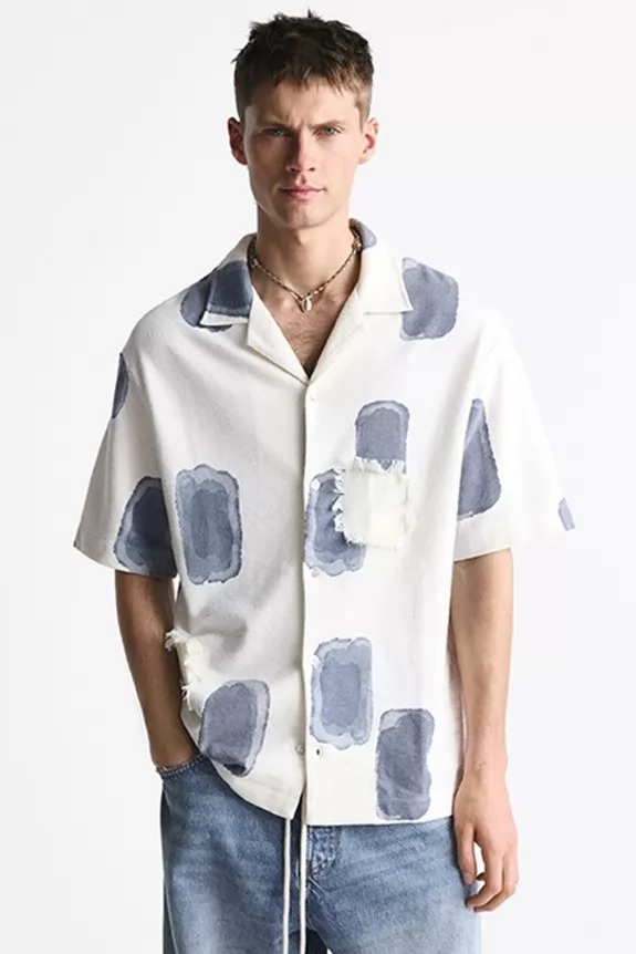 Mens abstract printed shirt