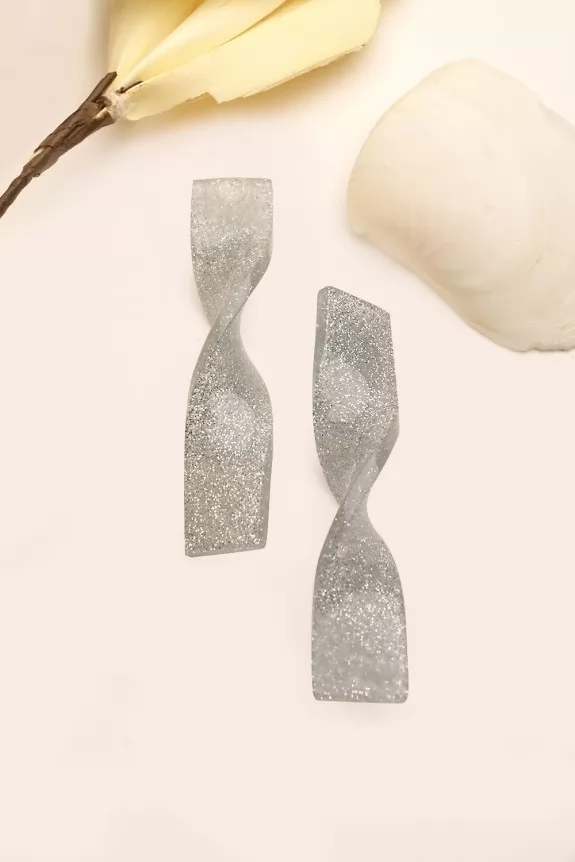 Silver Twisted Earrings