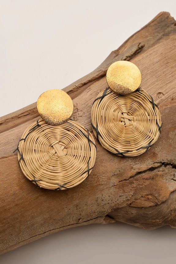 Bamboo Coaster Earrings