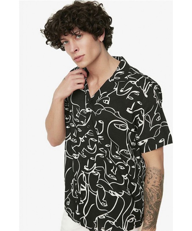 Mens doodle printed shirt