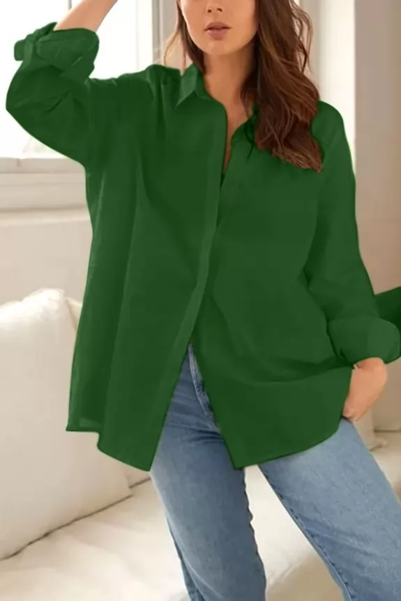 Olive Green Oversized Shirt