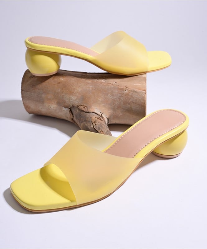 Summery yellow heels