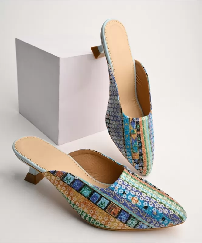 Blue hue blingy heels 