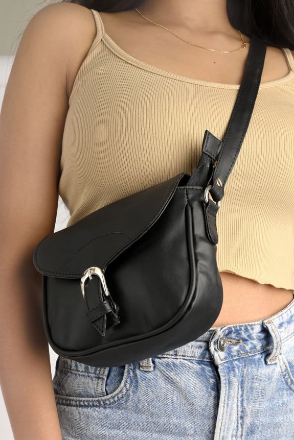 Black mini sling bag