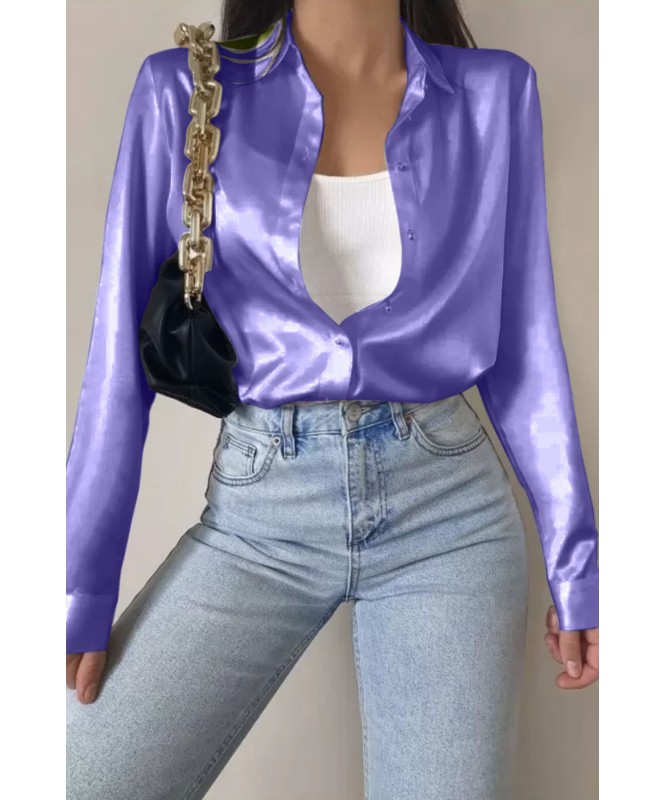 Purple Satin Shirt