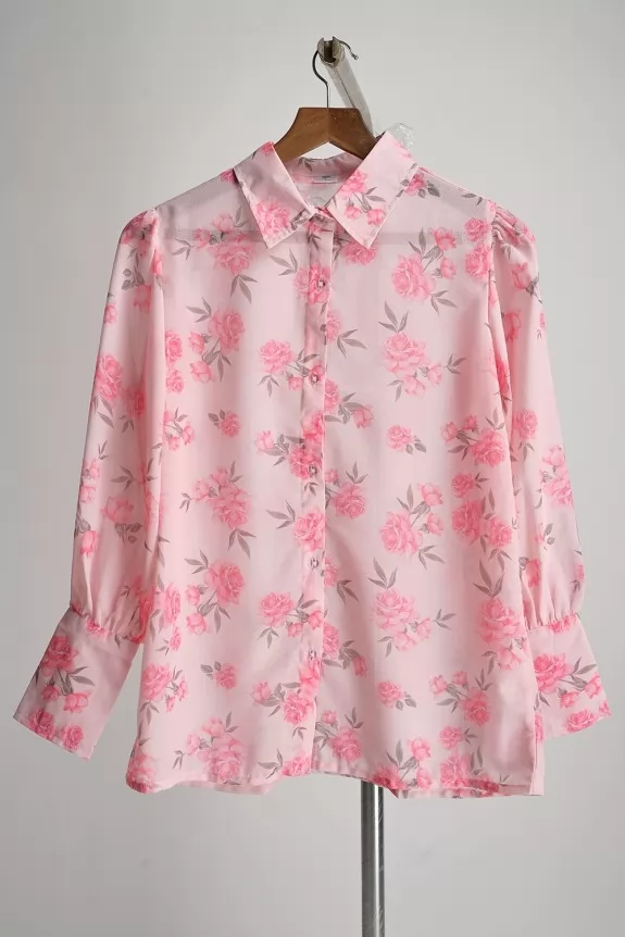 Rose Printed Georgette Shirt
