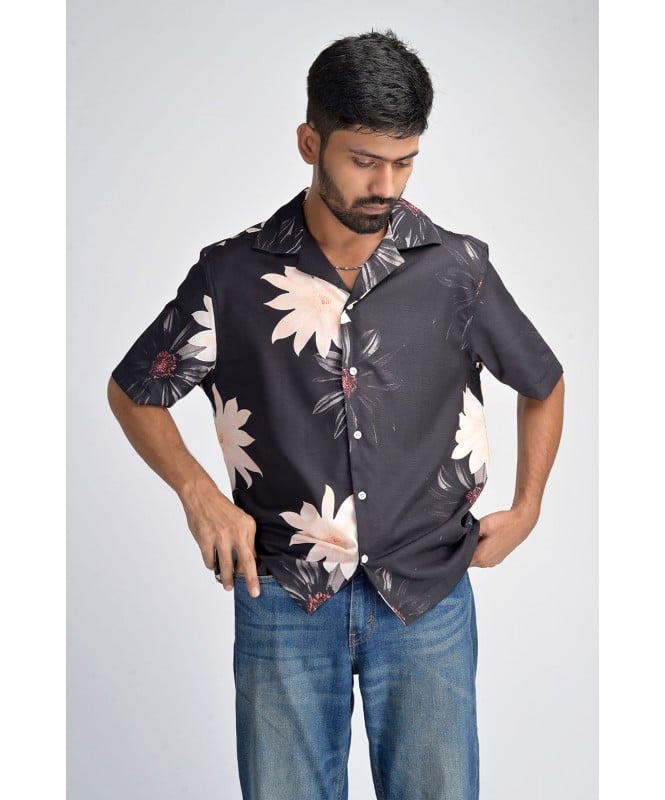 Mens floral printed shirt