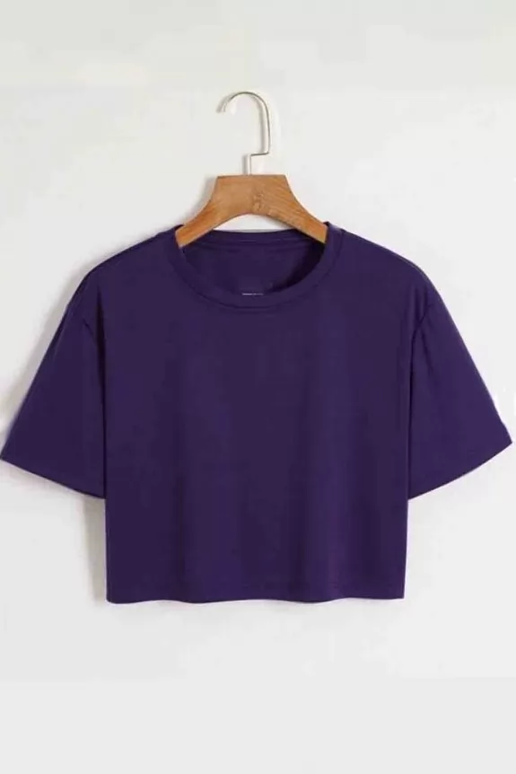 Purple Crop Tee