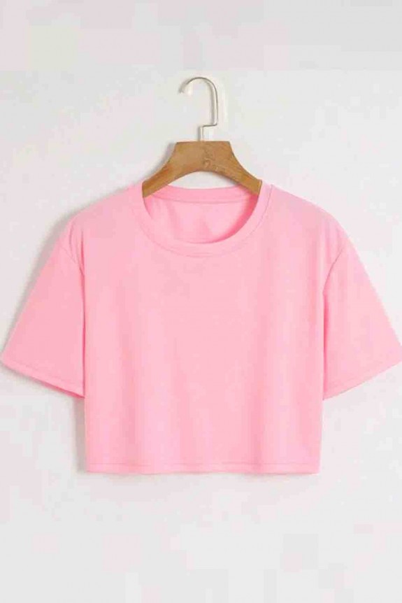 Baby Pink Crop T-Shirt
