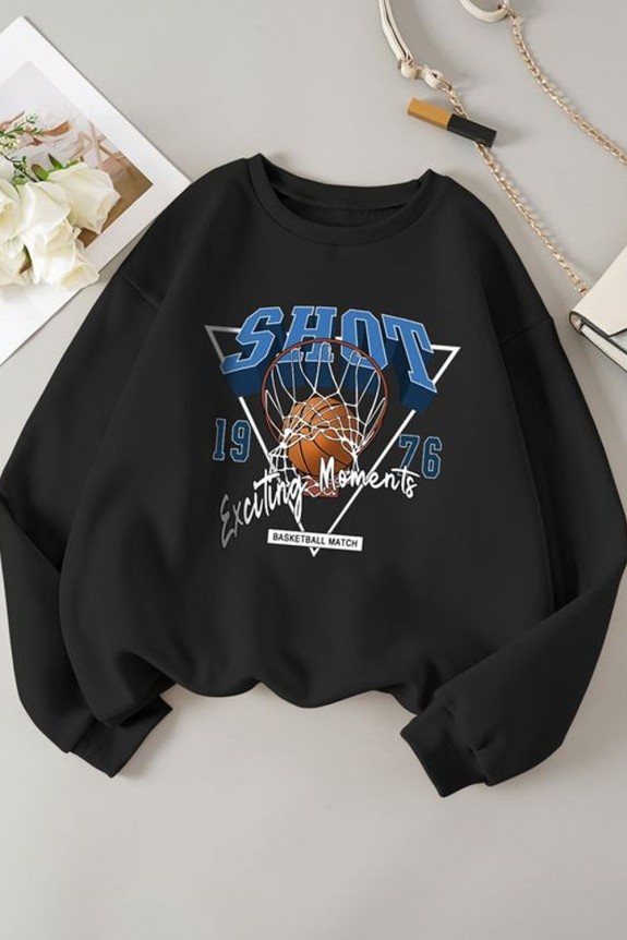 Basketball Letter Graphic  Sweatshirt