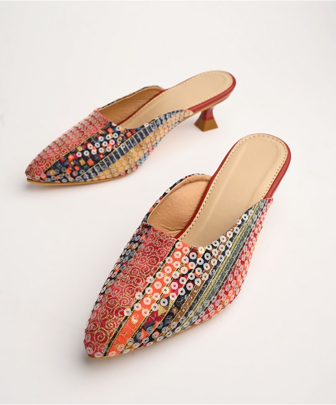 Blingy multicolor heels  