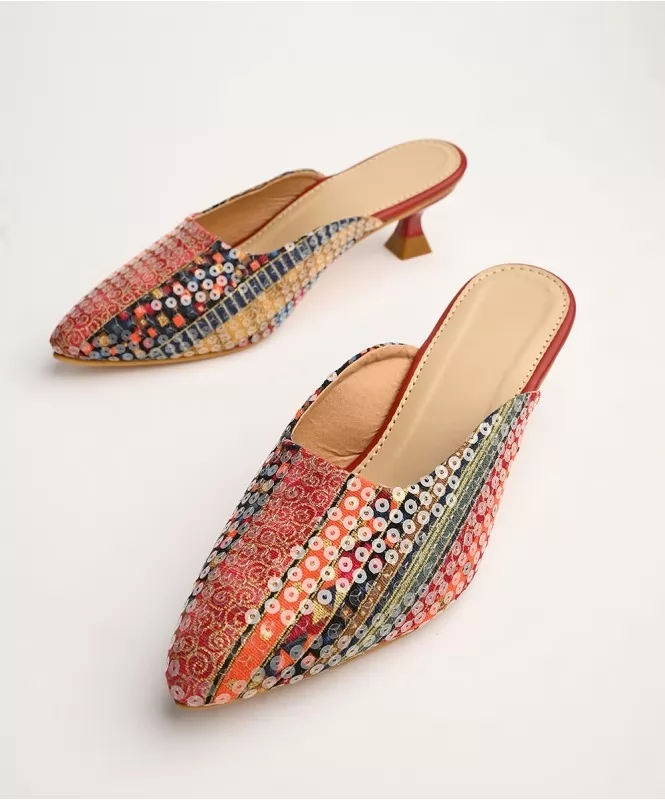 Blingy multicolor heels  