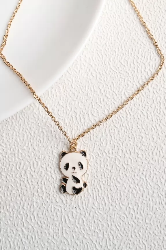 Panda shop charm necklace