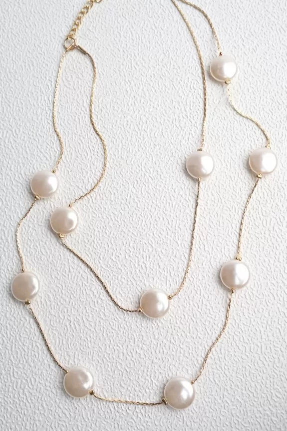  Coin Pearl Necklace