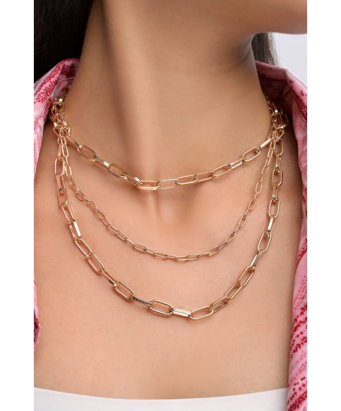 Three Layered Chain Necklace