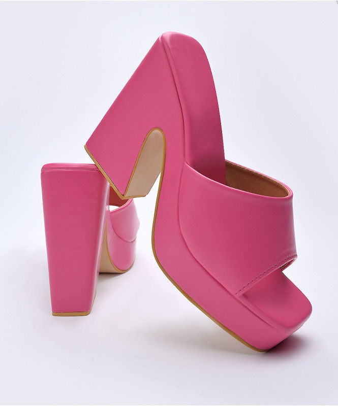 Pink Medusa Aevitas Platform Heeled Sandals by Versace on Sale