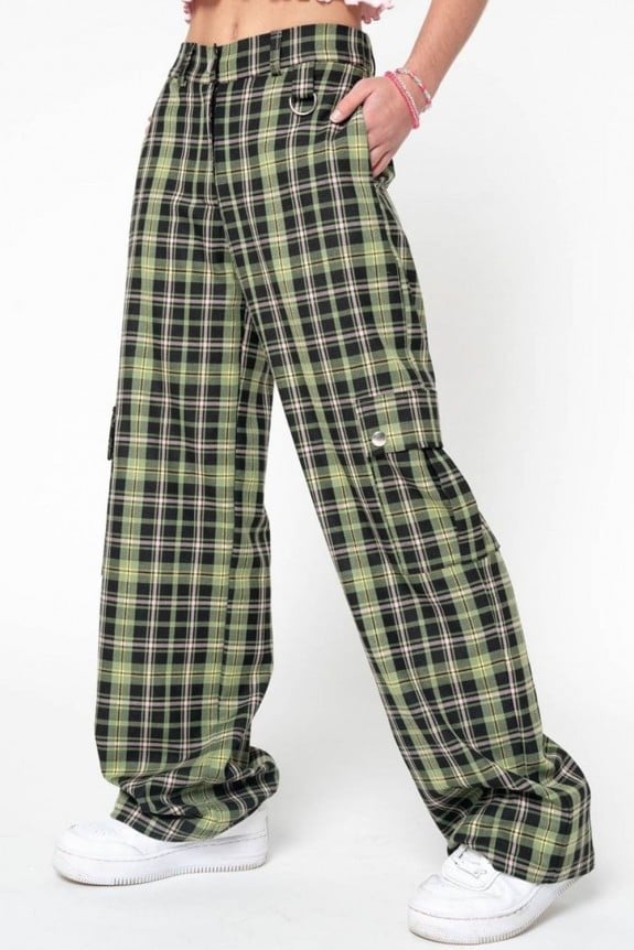 Checked Loose Cargo Pant