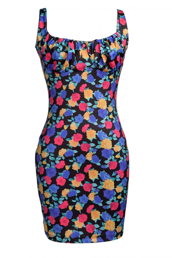Floral Printed Bodycon Dress