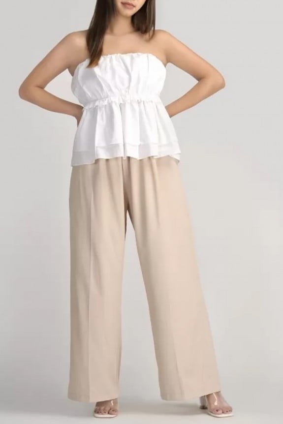 Set of 2: Korean Style Flare Top With Pants