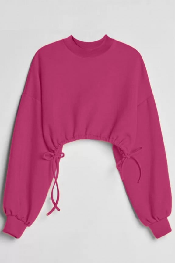 Hot Pink Turtle Neck Sweatshirt