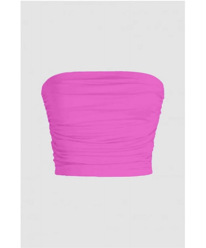 Rose Pink Off-Shoulder Ruched Top