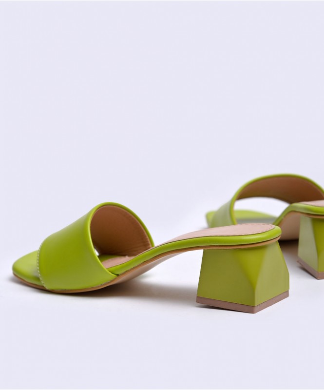 Lime green block heels 2025