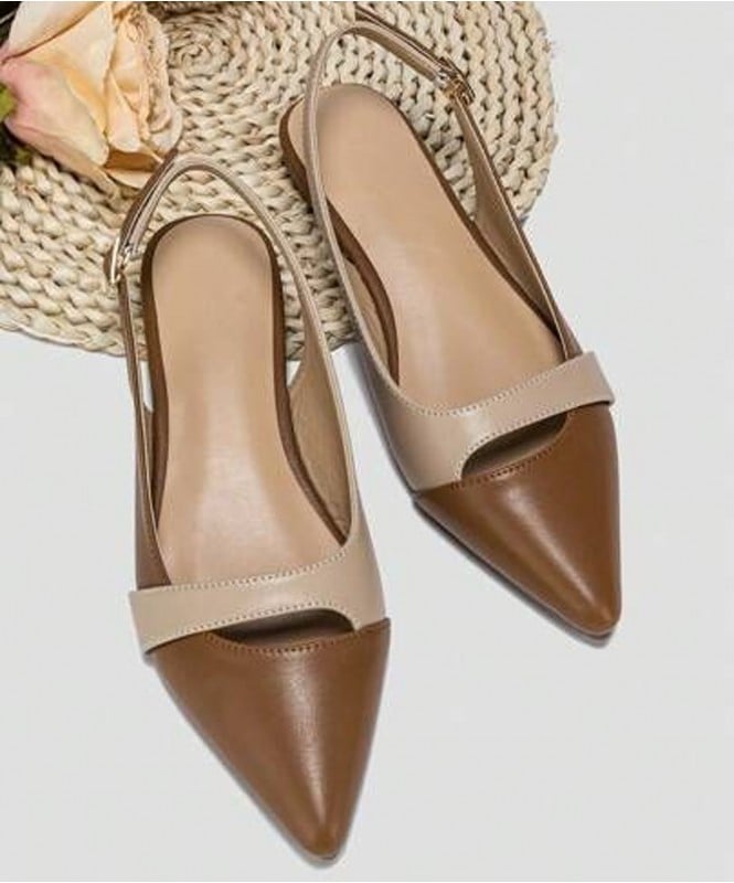 The classy Brown & Beige flats 