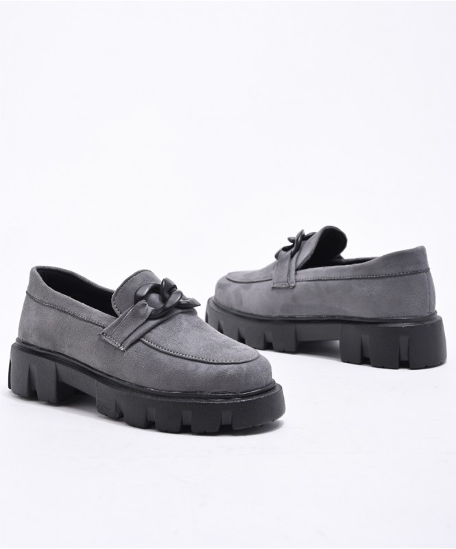Grey hotsell velvet loafers
