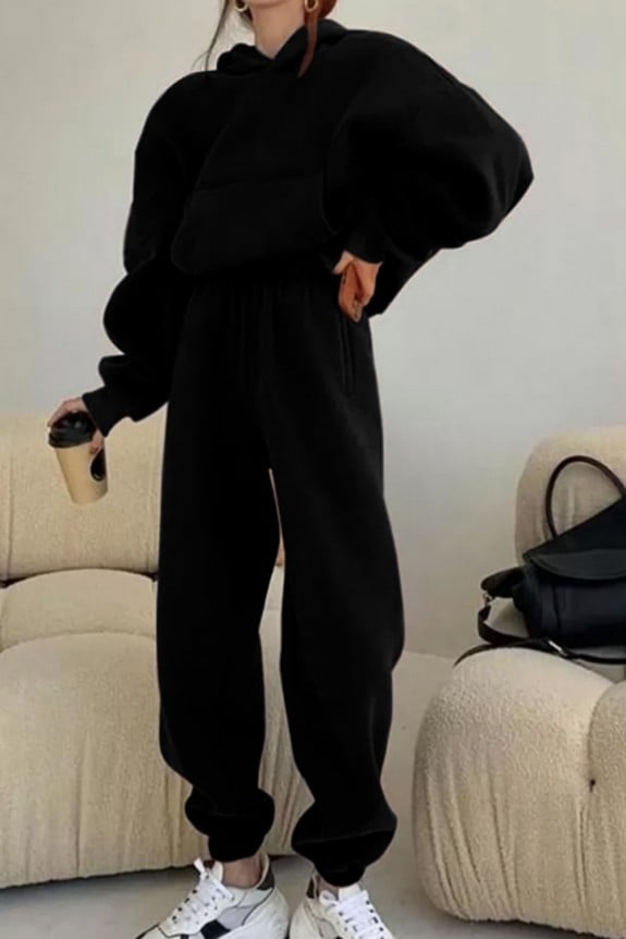 Set Of 2 - Black Hoodie with joggers
