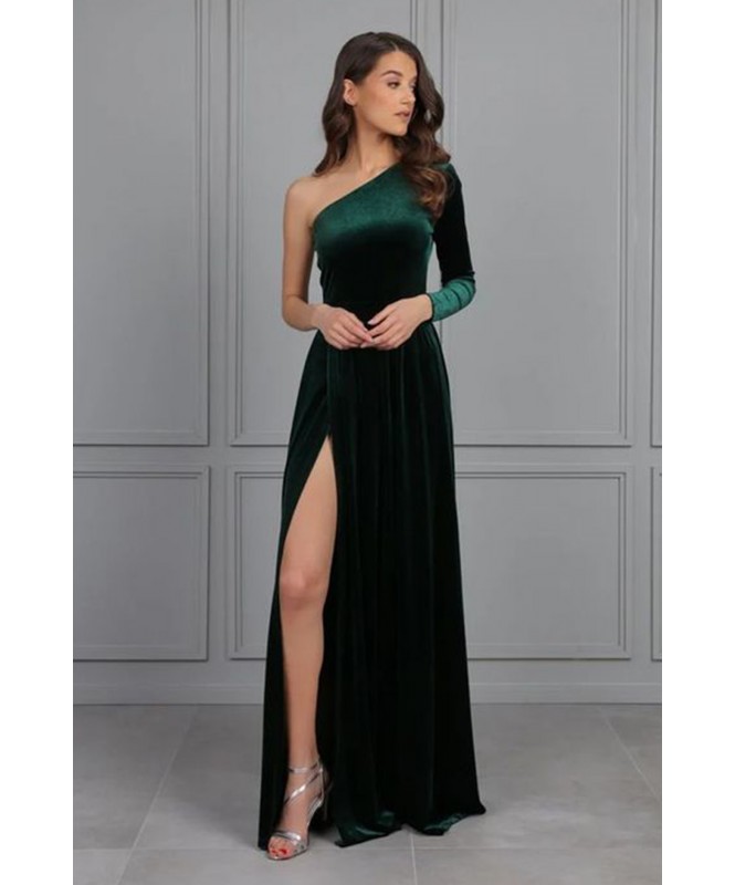 Dark Green Velvet Dress